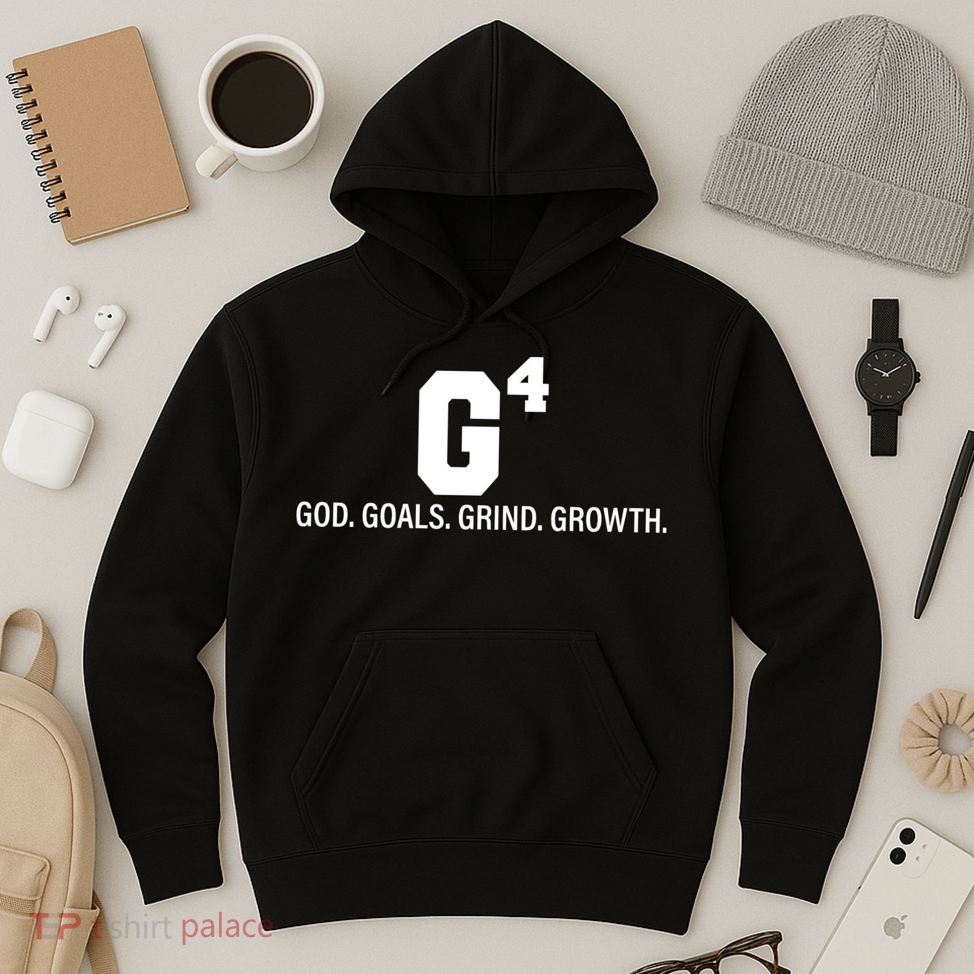 God Goals Grind Growth Hoodie