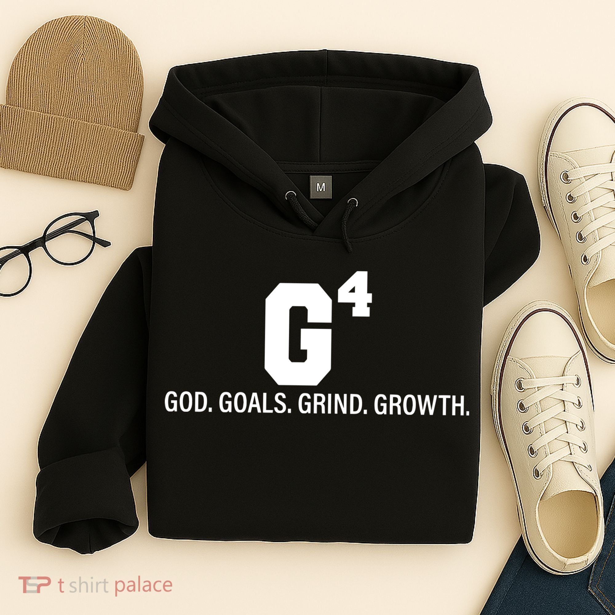 God Goals Grind Growth Hoodie