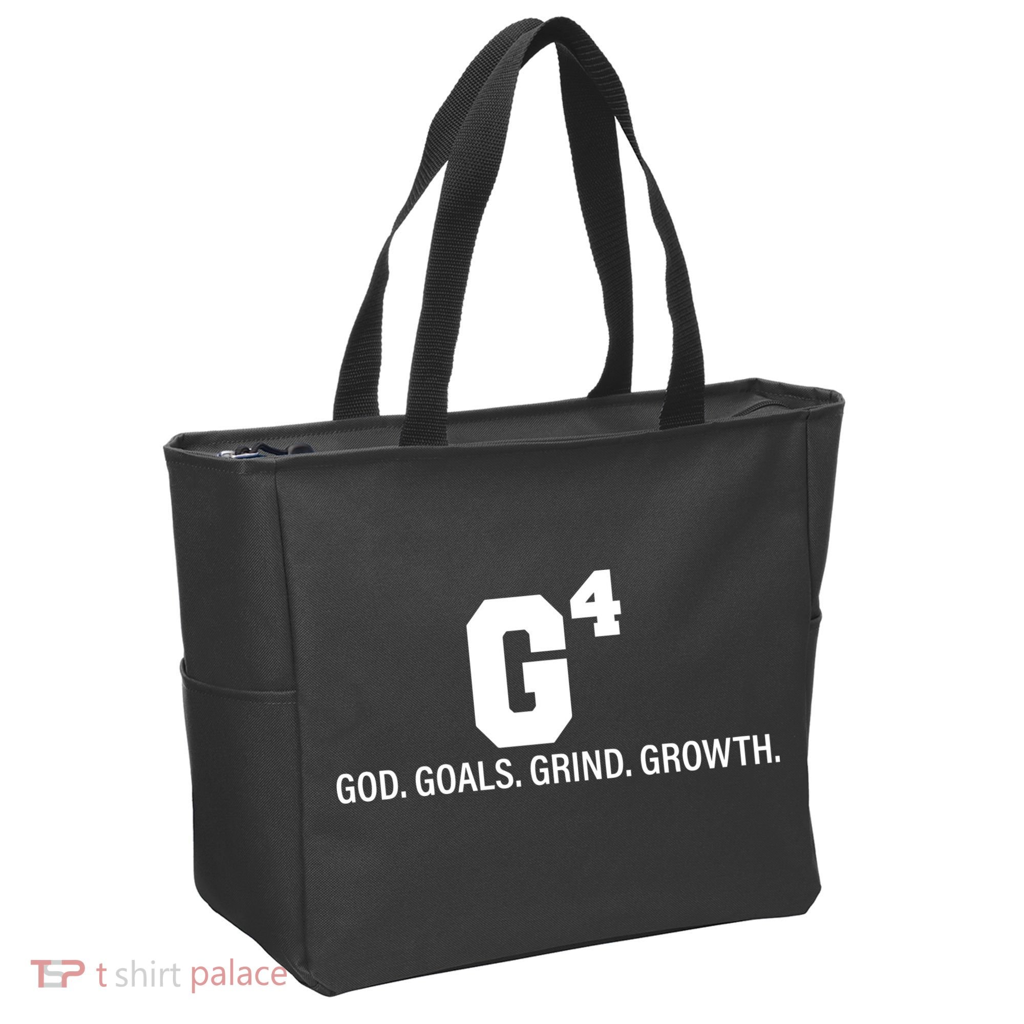 God Goals Grind Growth Tote Bag