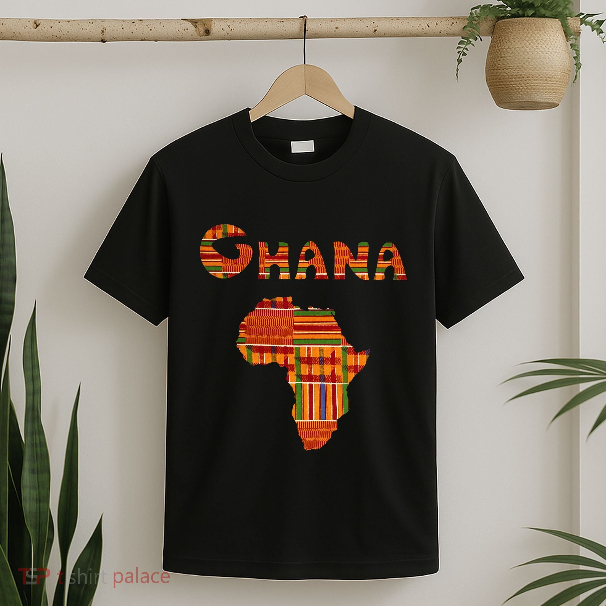 Ghana  Ghana  Ghana Africa Map Kente T-Shirt