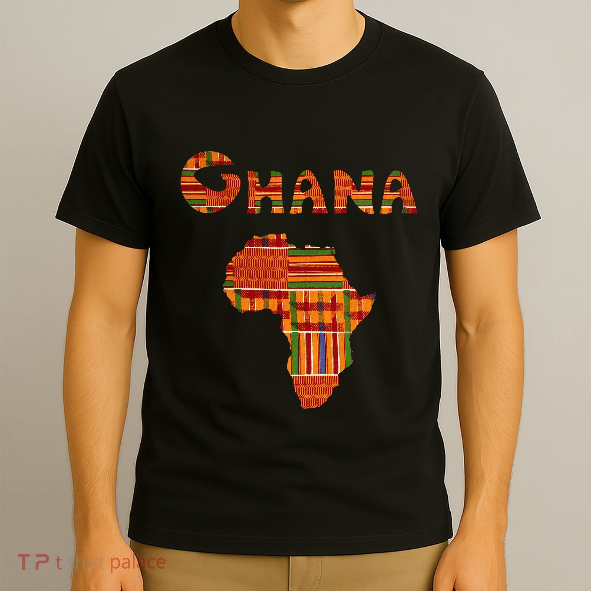 Ghana  Ghana  Ghana Africa Map Kente T-Shirt
