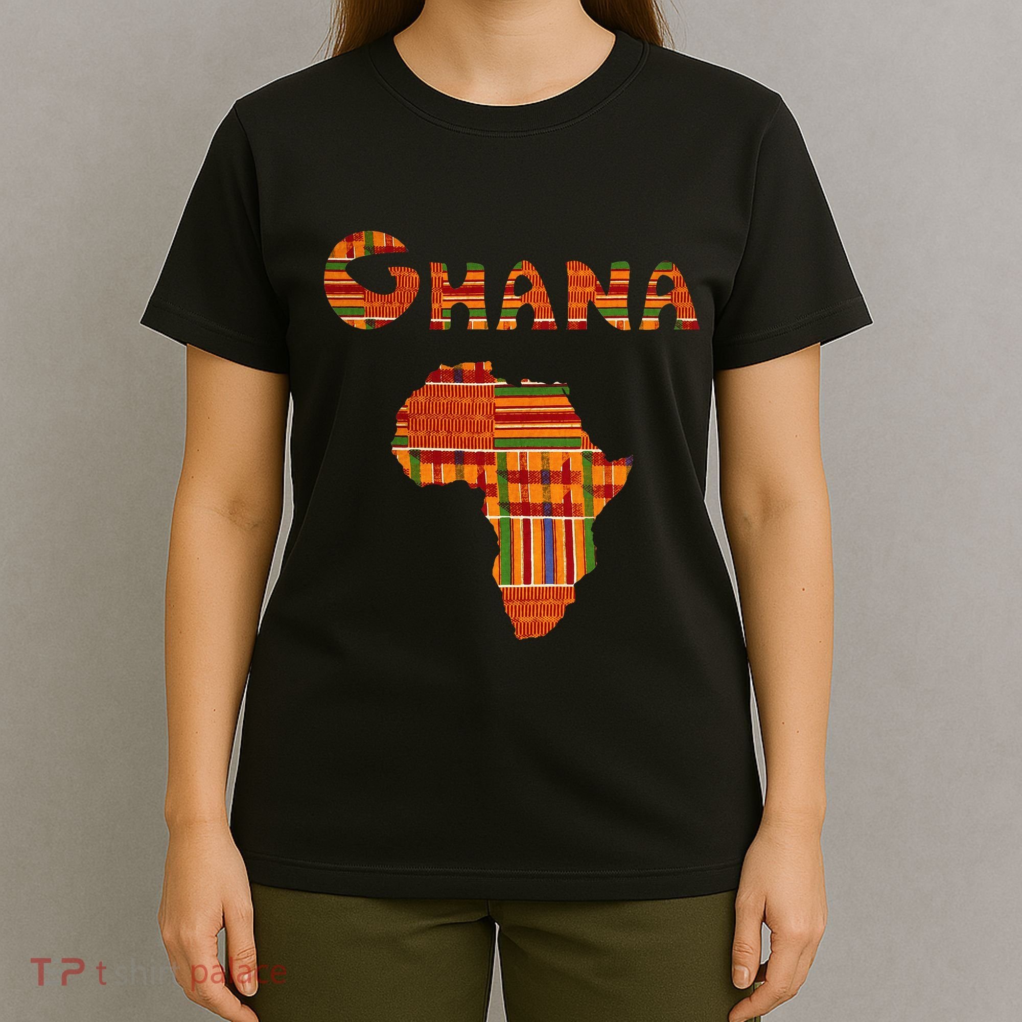 Ghana  Ghana  Ghana Africa Map Kente T-Shirt