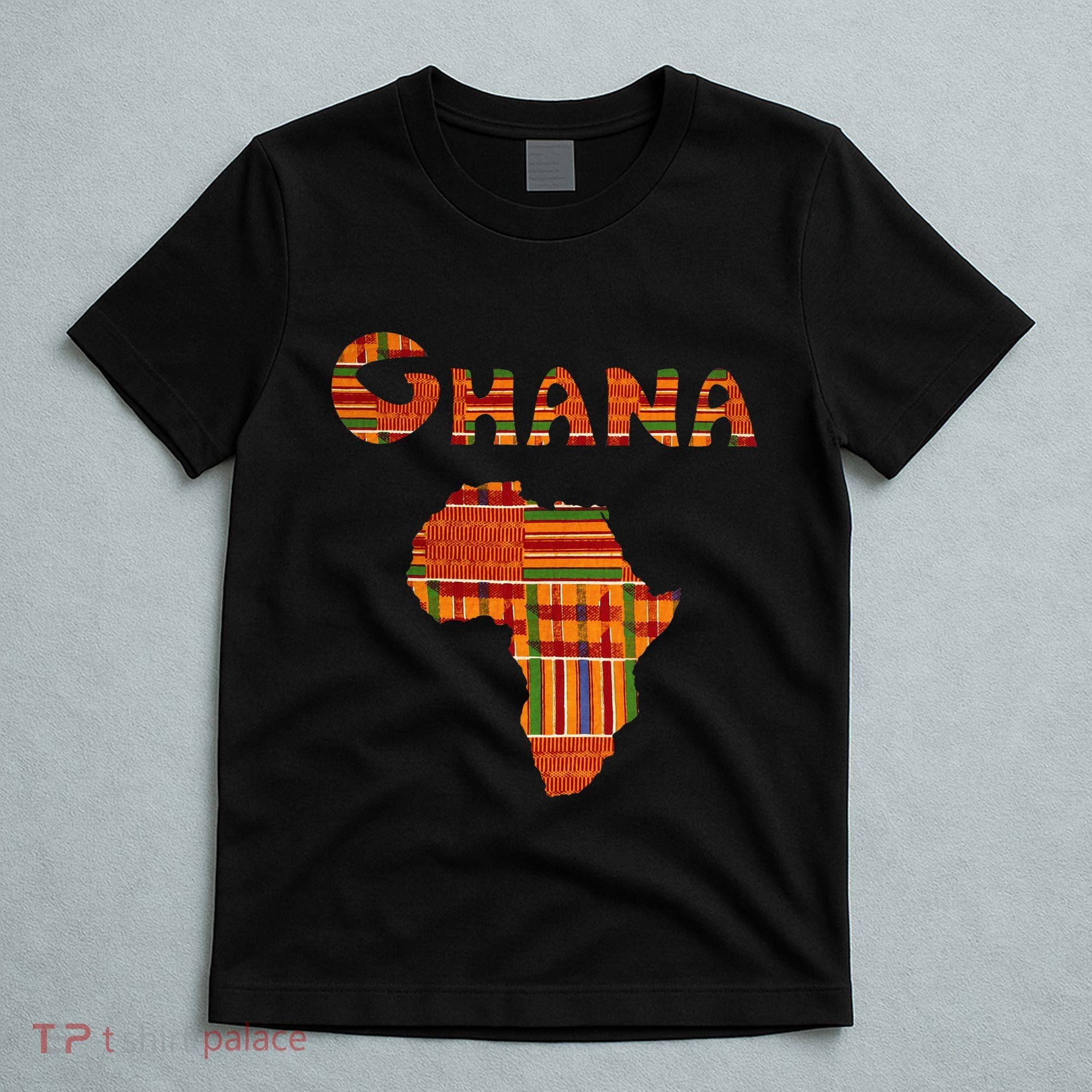 Ghana  Ghana  Ghana Africa Map Kente T-Shirt