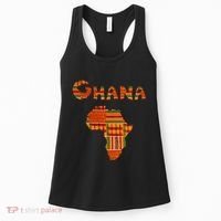 Ghana  Ghana  Ghana Africa Map Kente Women's Tank Top thumb 0