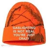 Gaslight Gaslighting Gatekeep Is Not Real You Are Crazy Kati Licensed 12" Camo Cuffed Beanie thumb 0