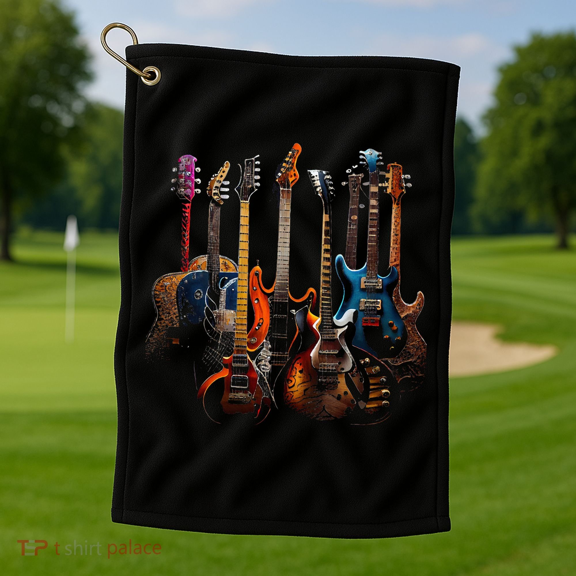 Guitars guitarists gift Golf Towel