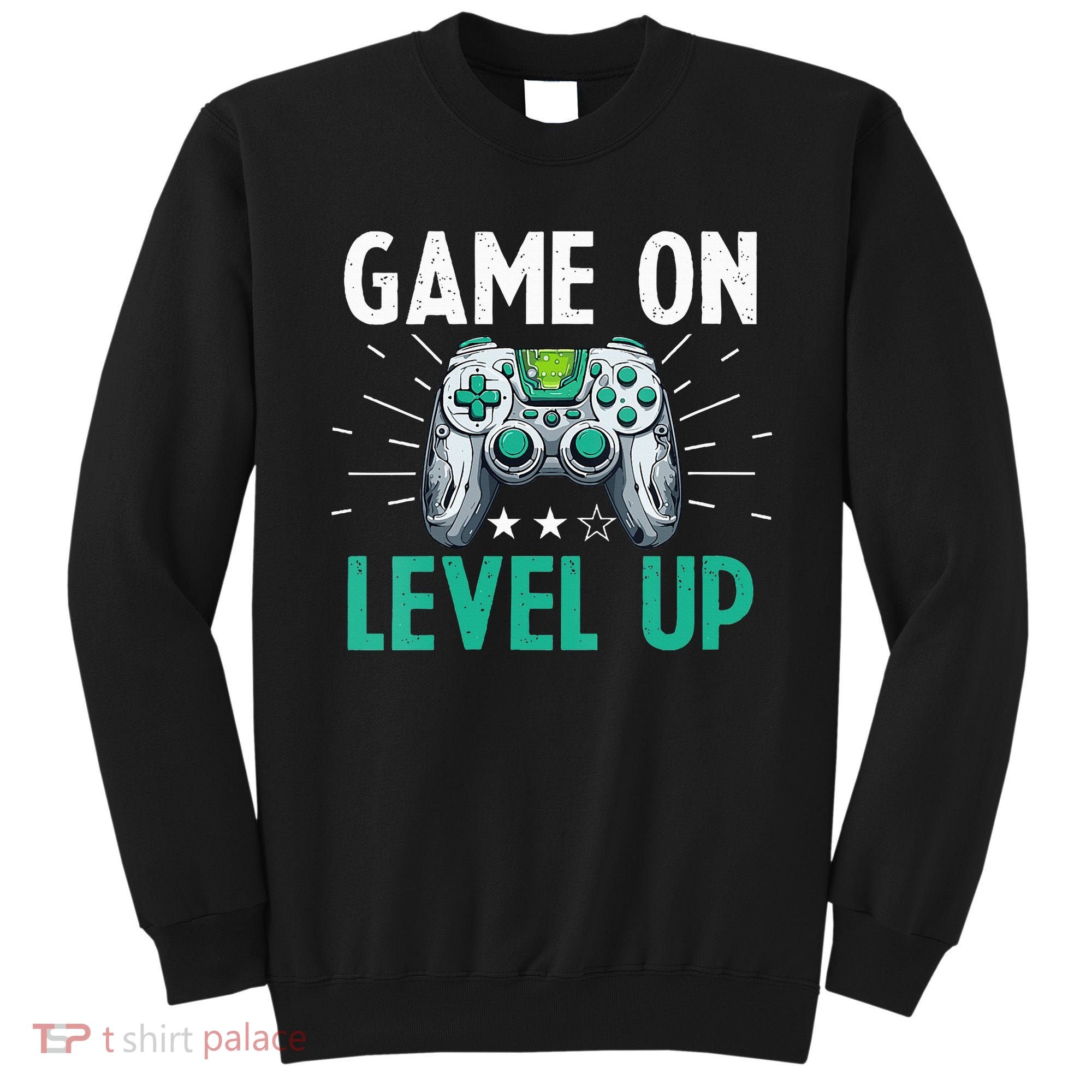 Gamer Gaming Game On Level Up VNeck Sweatshirt