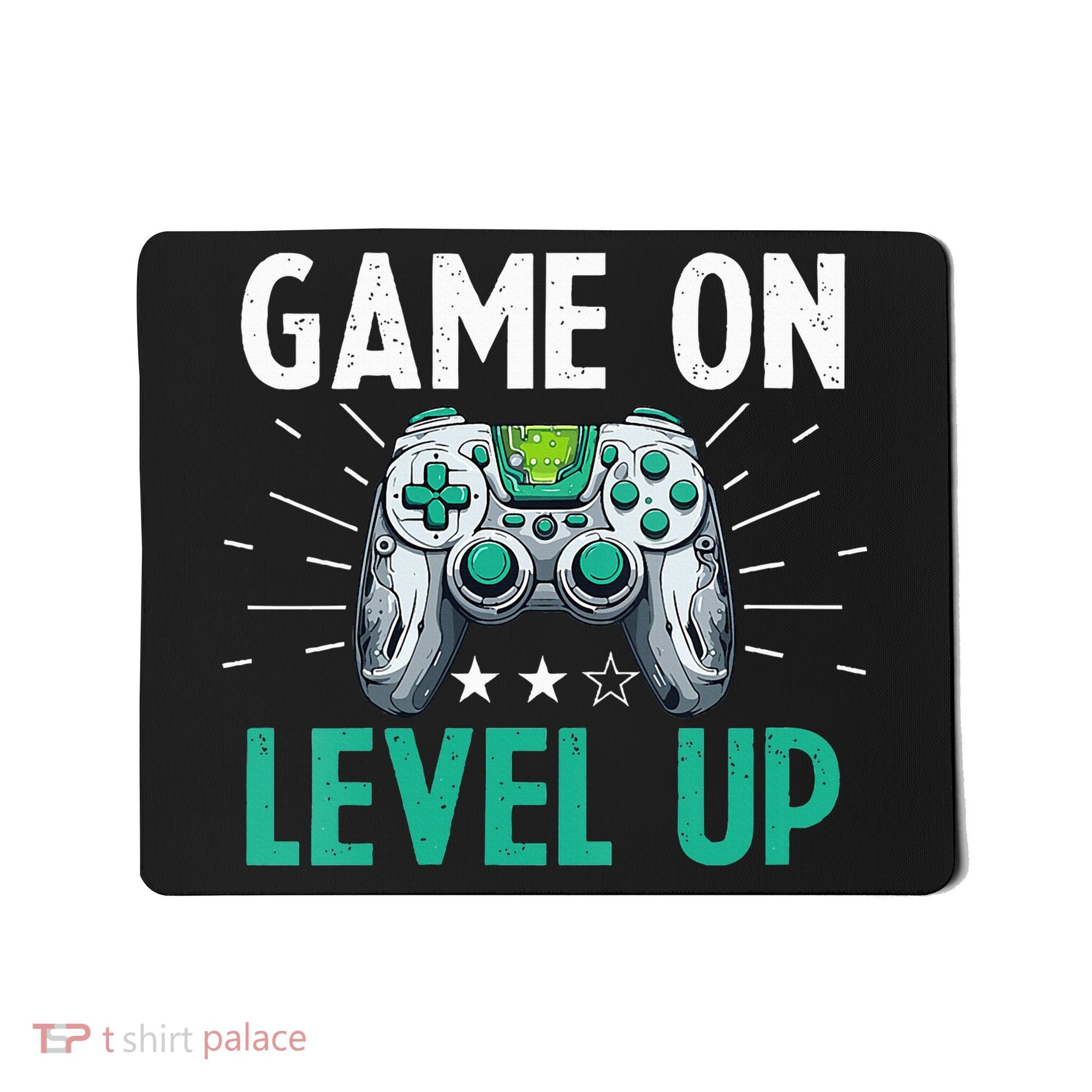 Gamer Gaming Game On Level Up VNeck Mousepad