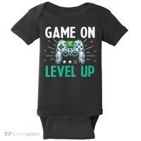 Gamer Gaming Game On Level Up VNeck Baby Bodysuit thumb 0