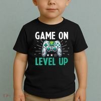 Gamer Gaming Game On Level Up VNeck Toddler T-Shirt thumb 2