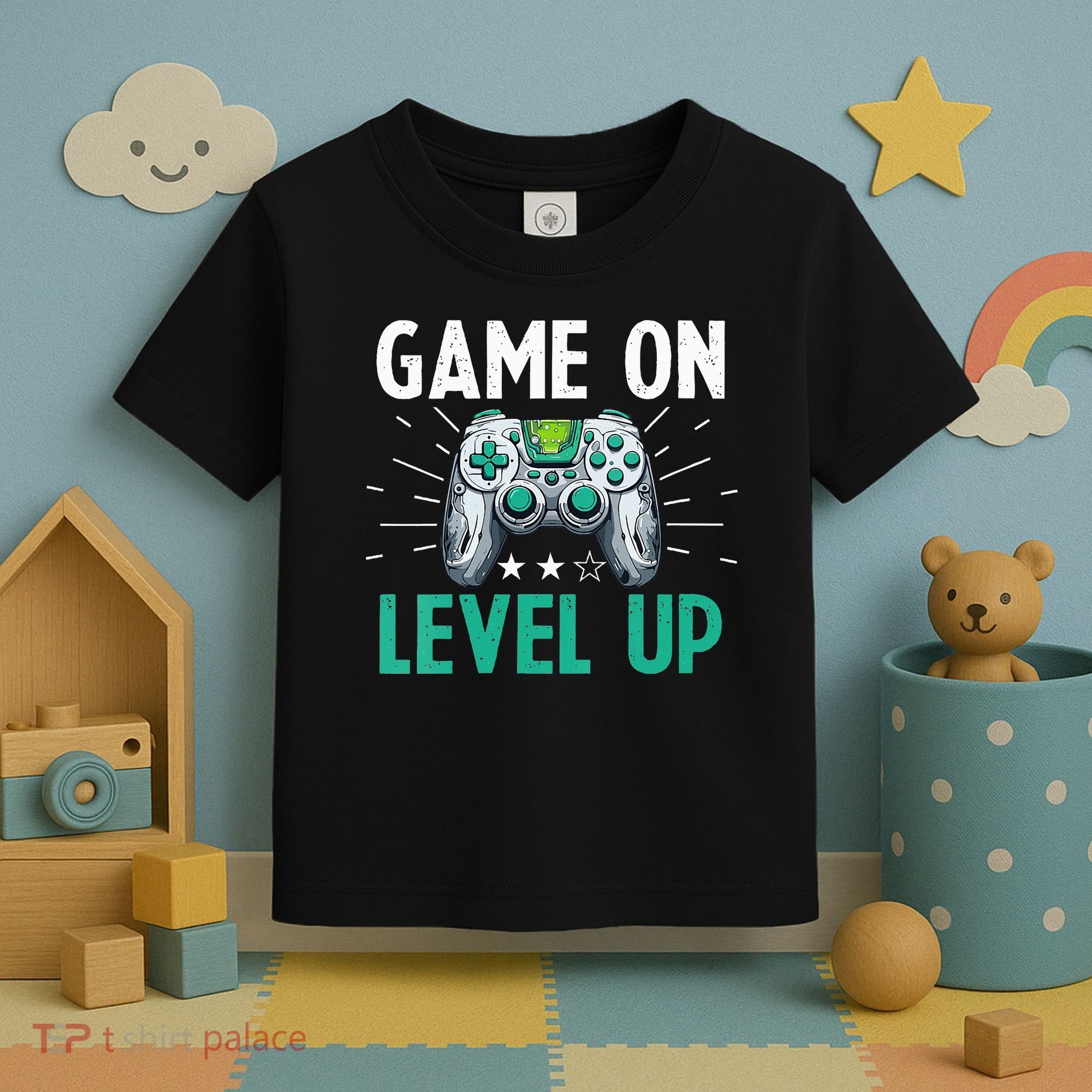 Gamer Gaming Game On Level Up VNeck Toddler T-Shirt