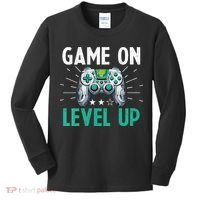 Gamer Gaming Game On Level Up VNeck Kids Long Sleeve Shirt thumb 0