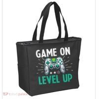 Gamer Gaming Game On Level Up VNeck Tote Bag thumb 2