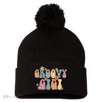 Groovy Gigi Groovy Grandma Groovy Grandmother Pom Pom 12in Knit Beanie thumb 0
