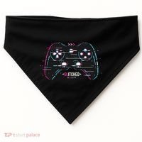 Glitchy Gamepad Gamer USA-Made Doggie Bandana thumb 0