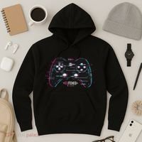 Glitchy Gamepad Gamer Hoodie thumb 3