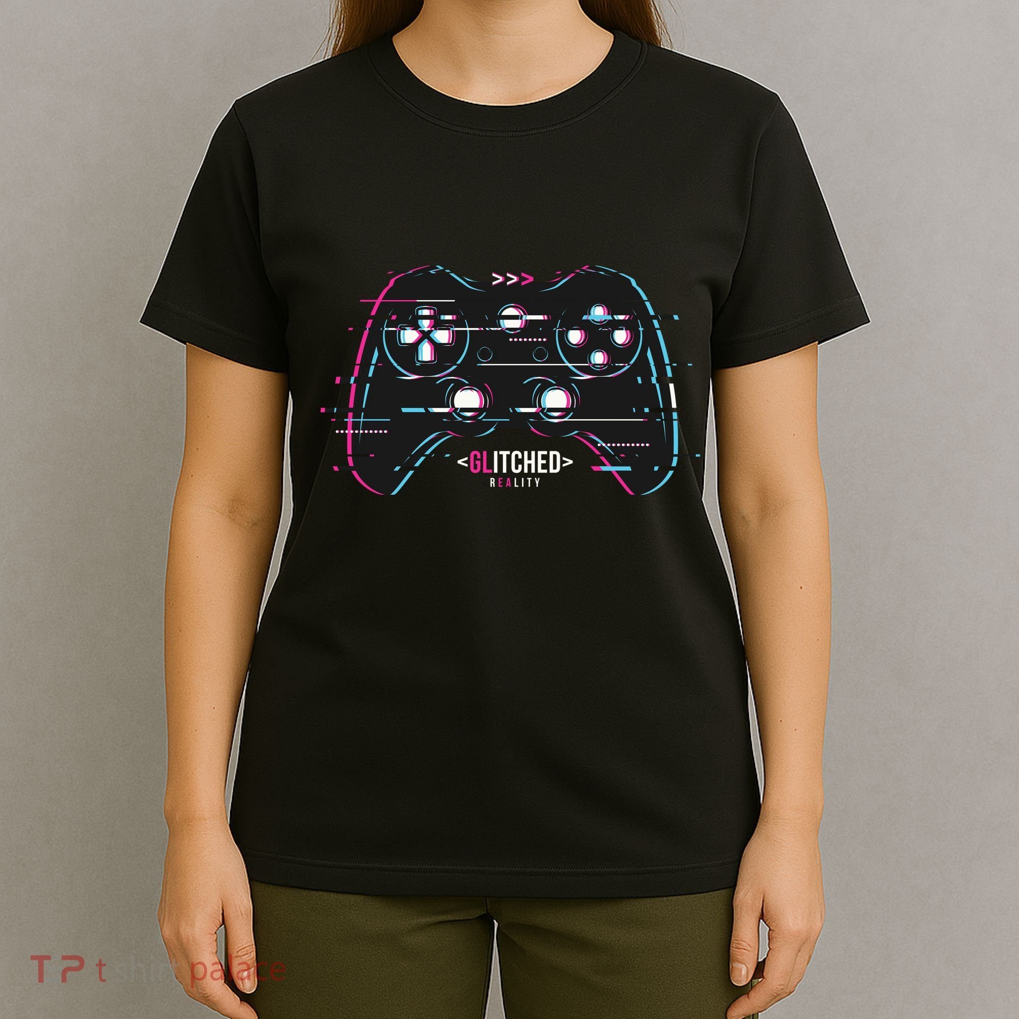 Glitchy Gamepad Gamer T-Shirt