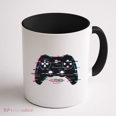 Glitchy Gamepad Gamer Coffee Mug back