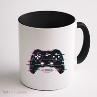 Glitchy Gamepad Gamer Coffee Mug thumb 1