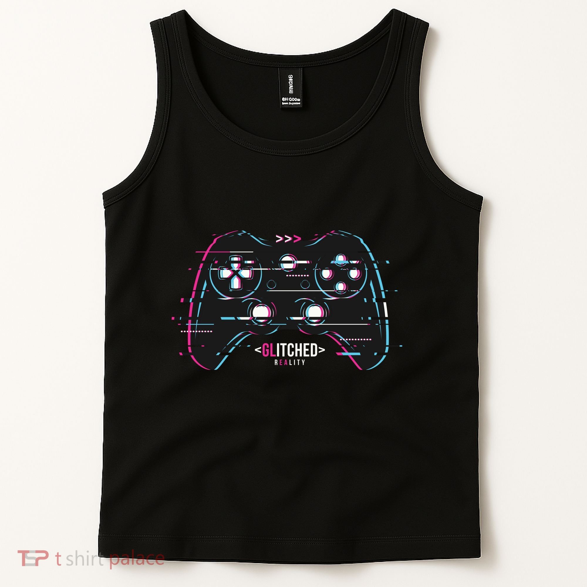 Glitchy Gamepad Gamer Tank Top