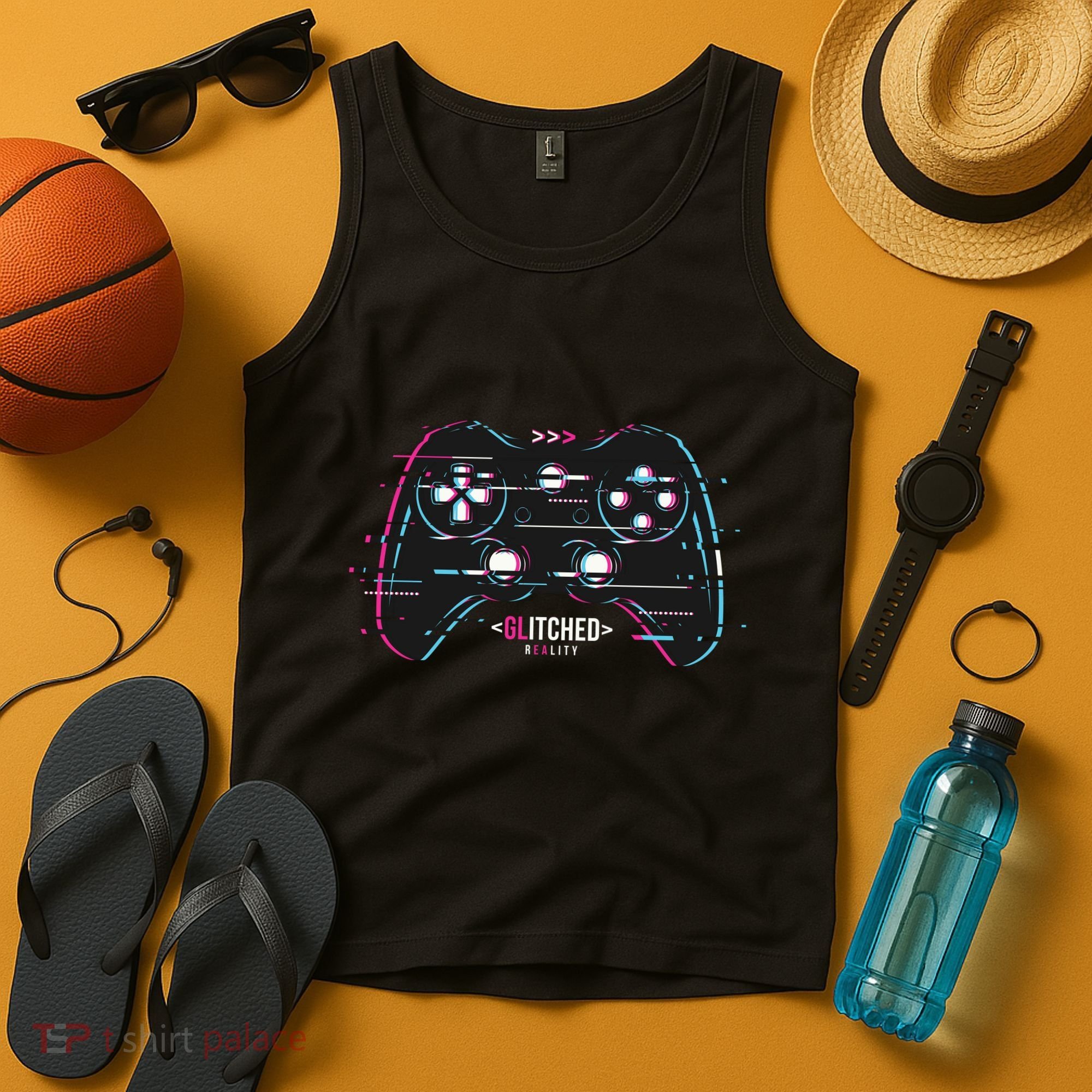 Glitchy Gamepad Gamer Tank Top