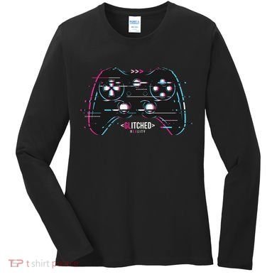 Glitchy Gamepad Gamer Women's Long Sleeve Shirt