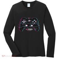 Glitchy Gamepad Gamer Women's Long Sleeve Shirt thumb 0
