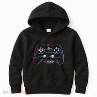 Glitchy Gamepad Gamer Kids Hoodie thumb 0