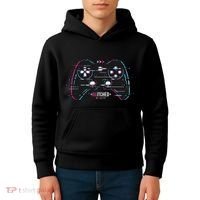 Glitchy Gamepad Gamer Kids Hoodie thumb 4