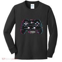 Glitchy Gamepad Gamer Kids Long Sleeve Shirt thumb 0