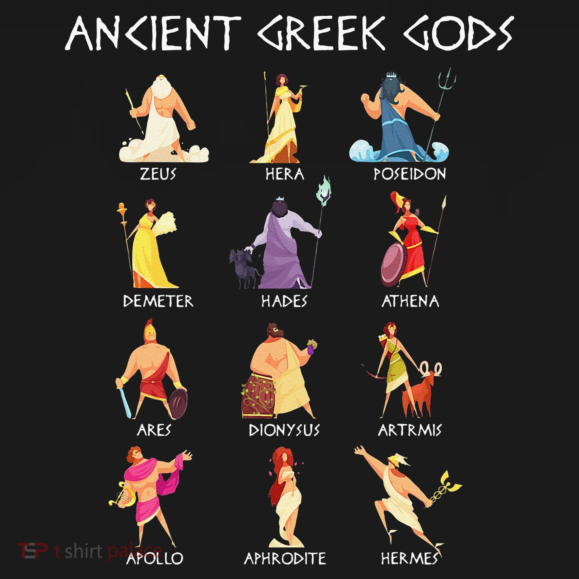 Greek Gods Greek Mythology Ancient Legends T-Shirt