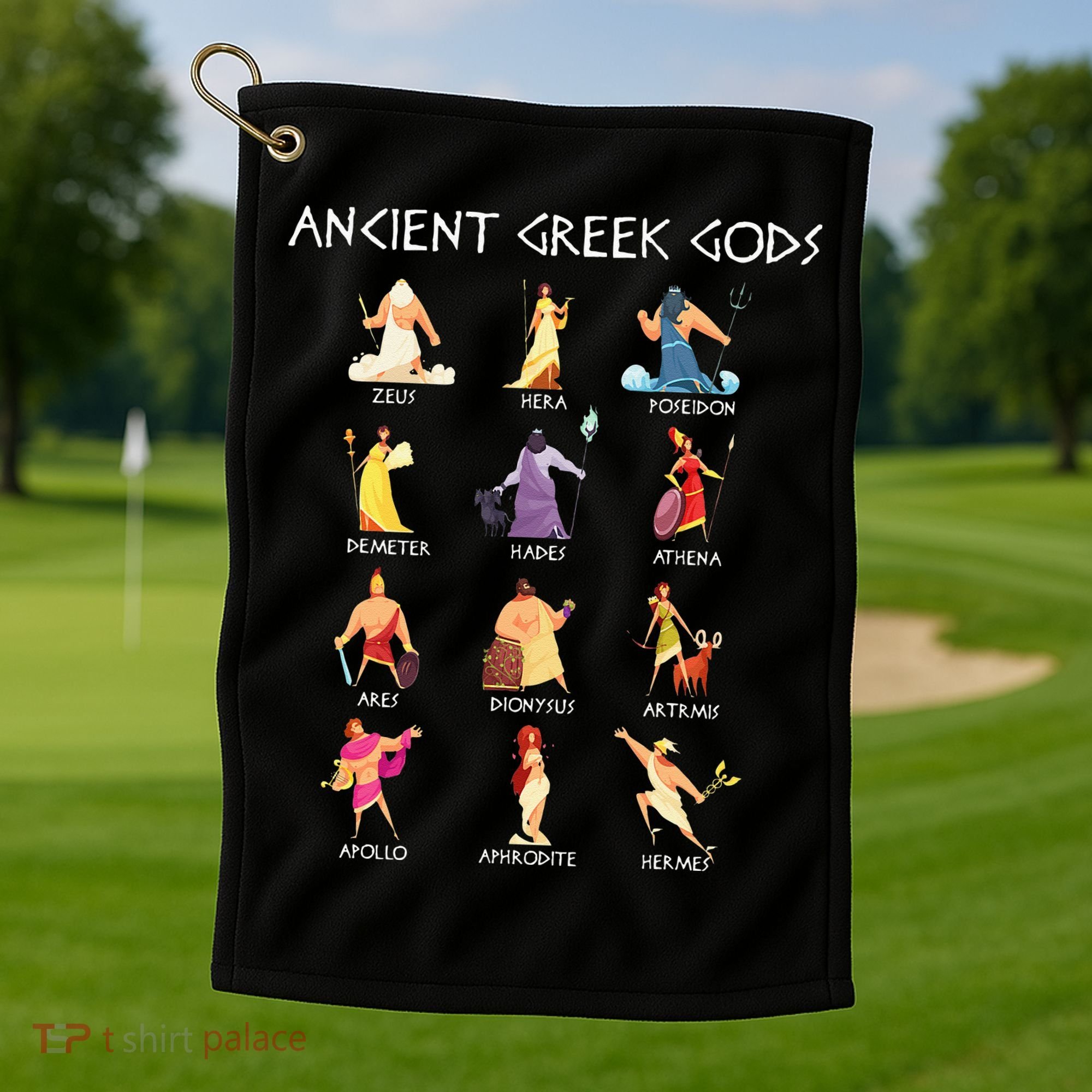 Greek Gods Greek Mythology Ancient Legends Golf Towel