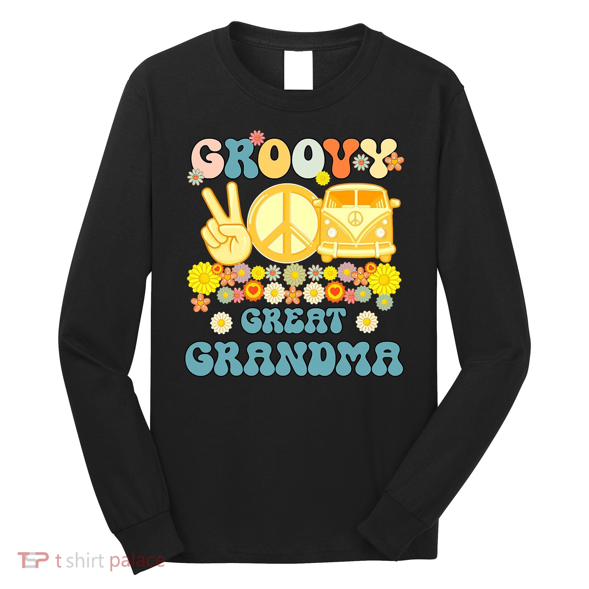 Groovy Great Grandma Retro Matching Family Long Sleeve Shirt
