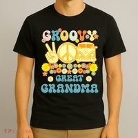 Groovy Great Grandma Retro Matching Family T-Shirt thumb 3