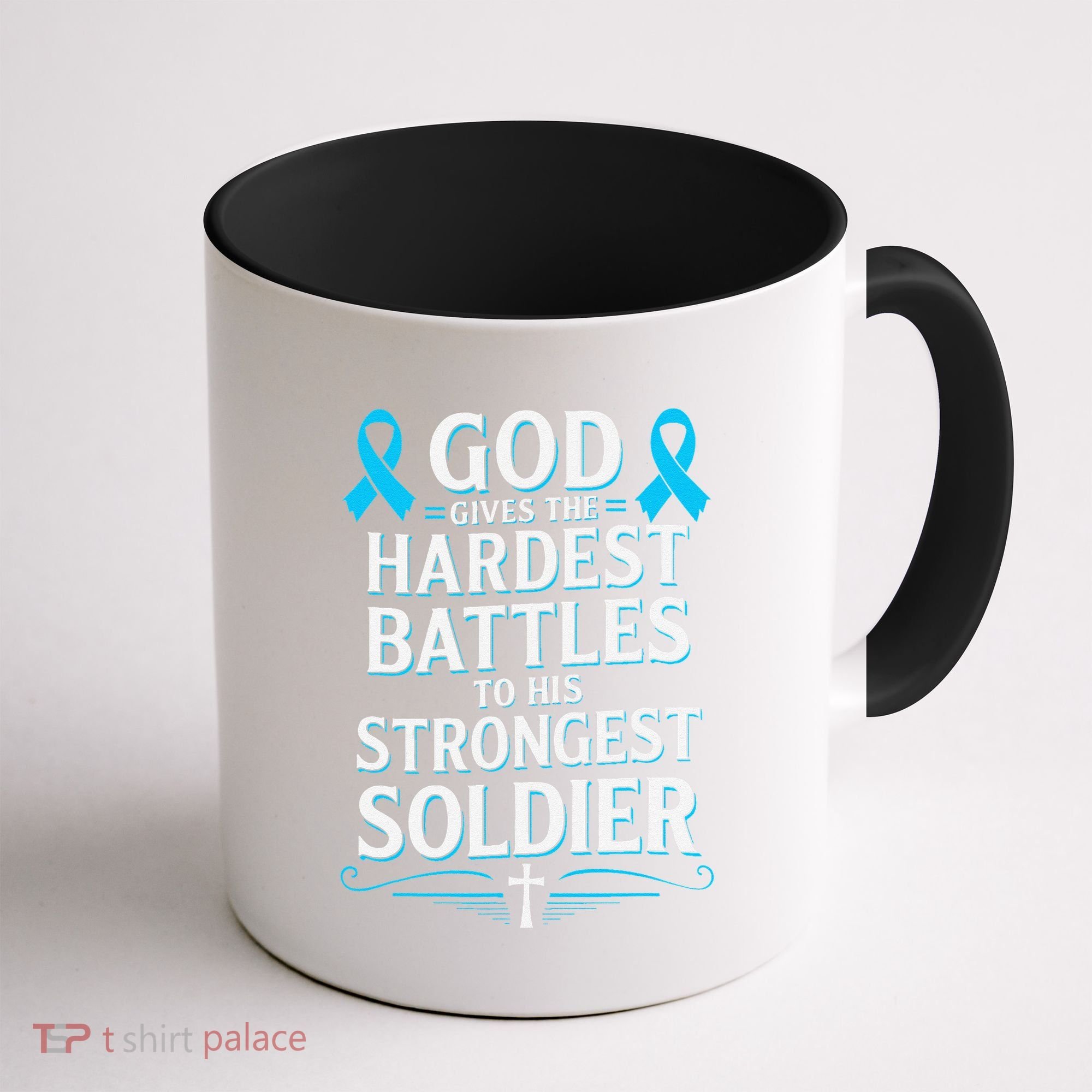 God Gives Hardest Battle Prostate Cancer Awareness Coffee Mug