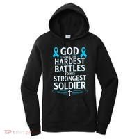 God Gives Hardest Battle Prostate Cancer Awareness Women's Hoodie thumb 0