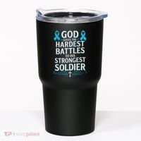 God Gives Hardest Battle Prostate Cancer Awareness Tumbler thumb 0