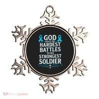 God Gives Hardest Battle Prostate Cancer Awareness Ornament thumb 0