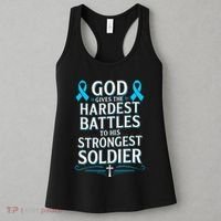 God Gives Hardest Battle Prostate Cancer Awareness Women's Tank Top thumb 3