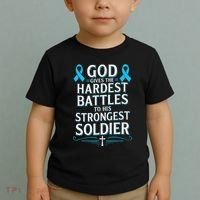 God Gives Hardest Battle Prostate Cancer Awareness Toddler T-Shirt thumb 2