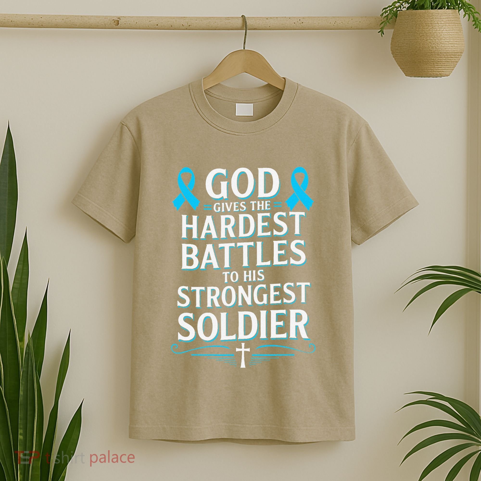 God Gives Hardest Battle Prostate Cancer Awareness T-Shirt