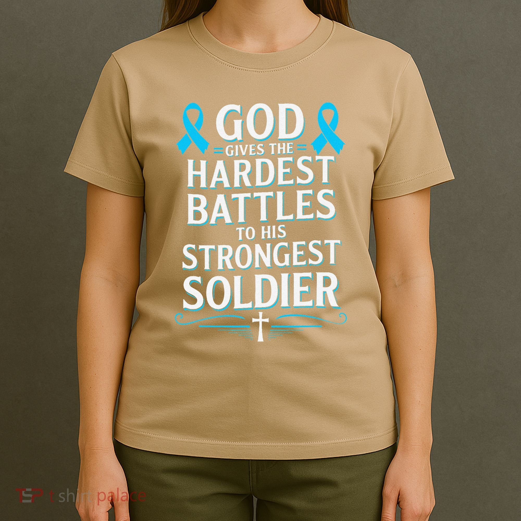 God Gives Hardest Battle Prostate Cancer Awareness T-Shirt
