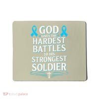 God Gives Hardest Battle Prostate Cancer Awareness Mousepad thumb 0