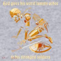 God Gives His Worst Tummy Aches To His Strongest Soldiers Women's Racerback Cropped Tank thumb 2