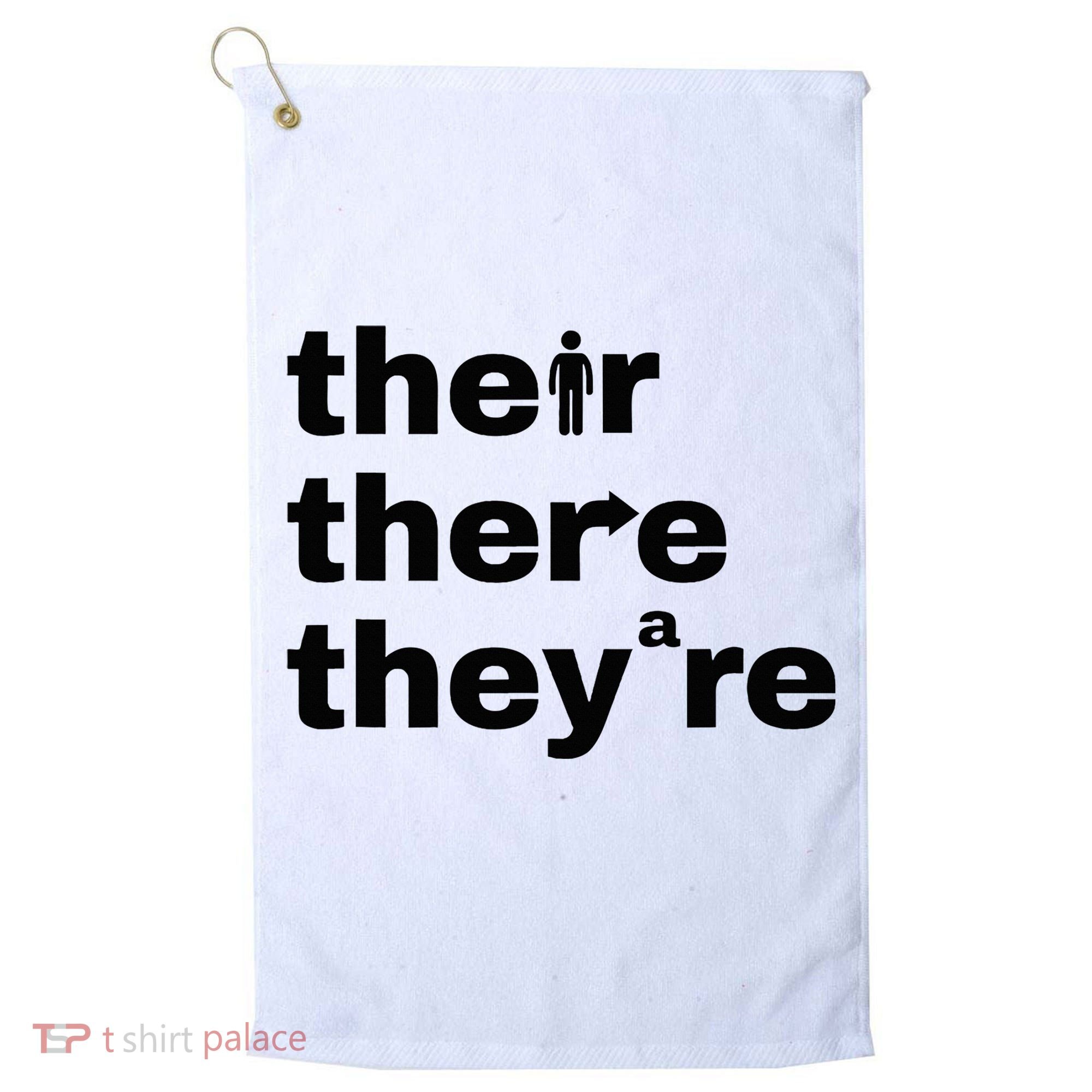 Grammar Geek Hilarious English Classroom Humor Golf Towel