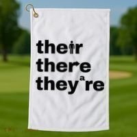 Grammar Geek Hilarious English Classroom Humor Golf Towel thumb 1