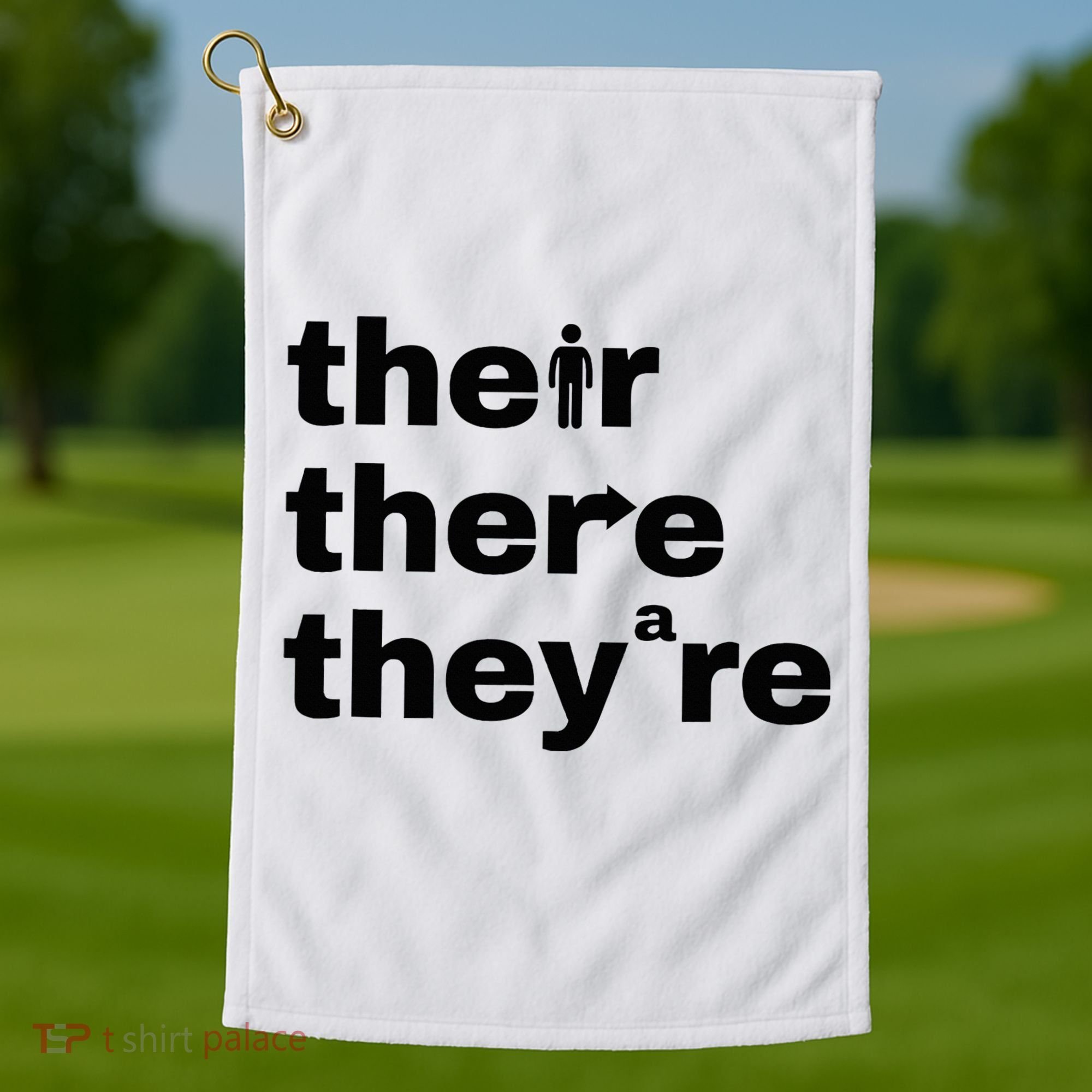 Grammar Geek Hilarious English Classroom Humor Golf Towel