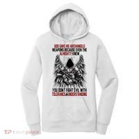 God Gave His Archangels Weapons Because Even The Almighty Women's Hoodie thumb 0