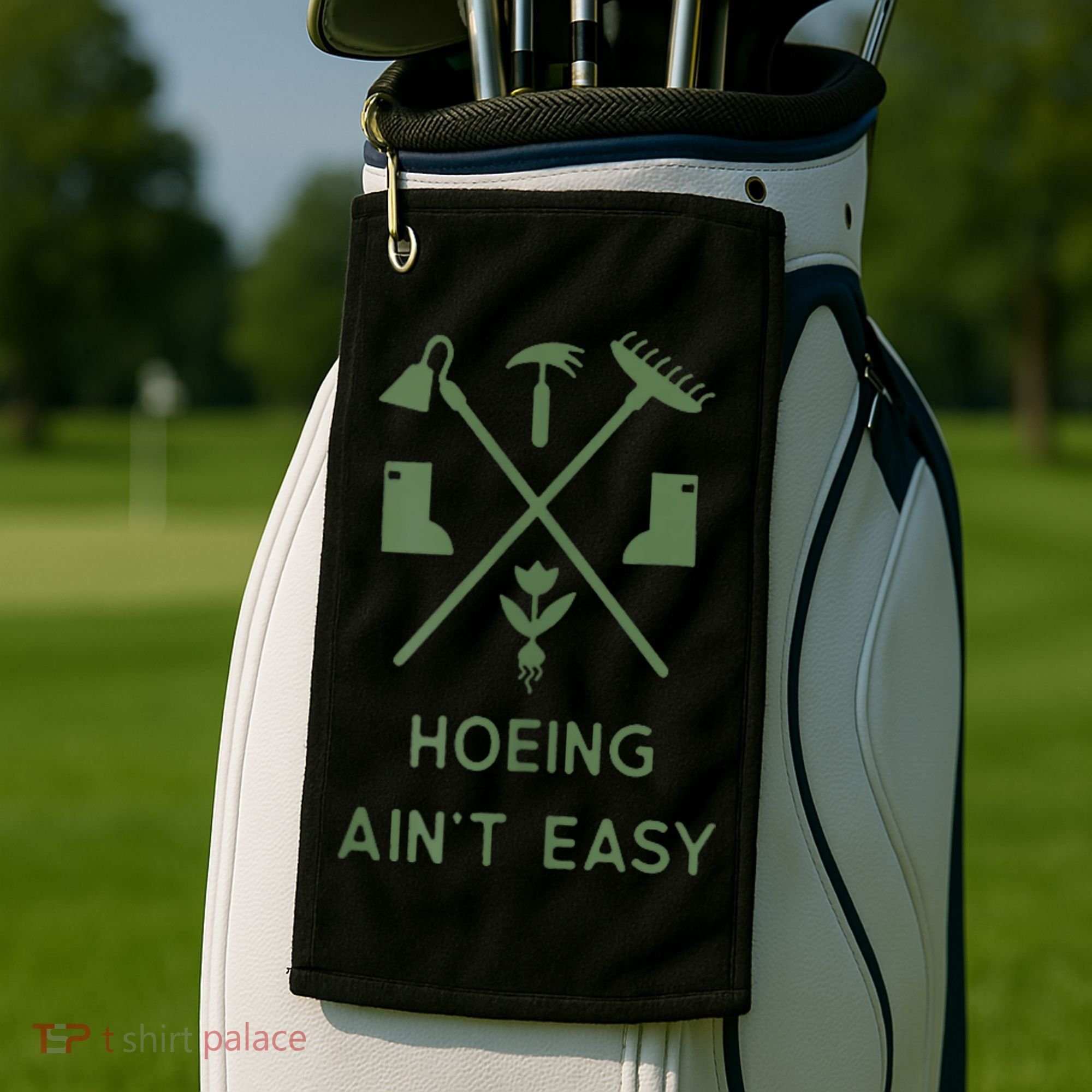 Gardening Garden Hoeing Aint Easy Golf Towel