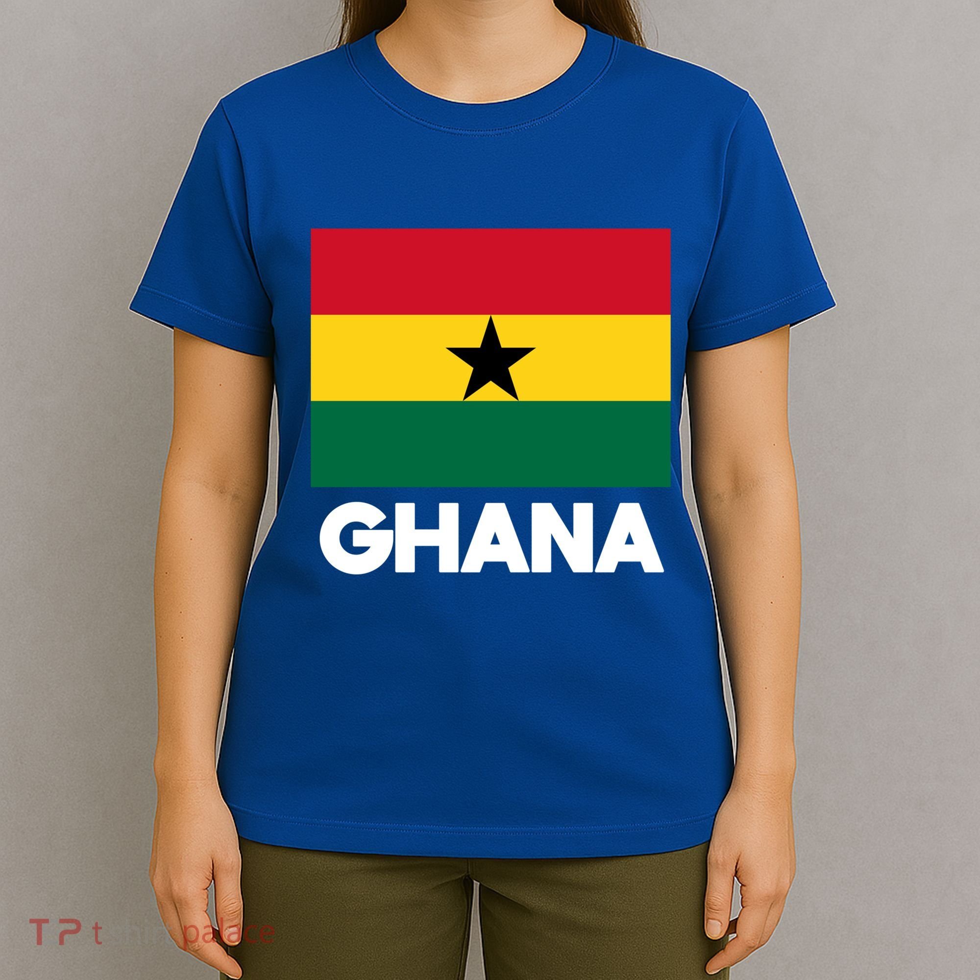 Ghana Ghanaian Heart Love Proud Melanin Flag Gift T-Shirt